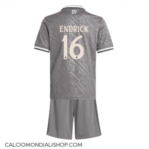 Maglie da calcio Real Madrid Endrick #16 Terza Maglia Bambino 2024-25 Manica Corta (+ Pantaloni corti)